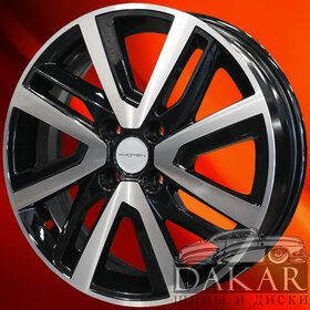 Диск 6j-16 4x100 41 60.1 Black-FP Khomen Wheels KHW-1609   Арт KHW101910 Литые диски Диск 6j-16 4x100 41 60.1 Black-FP Khomen Wheels KHW-1609   Арт KHW101910