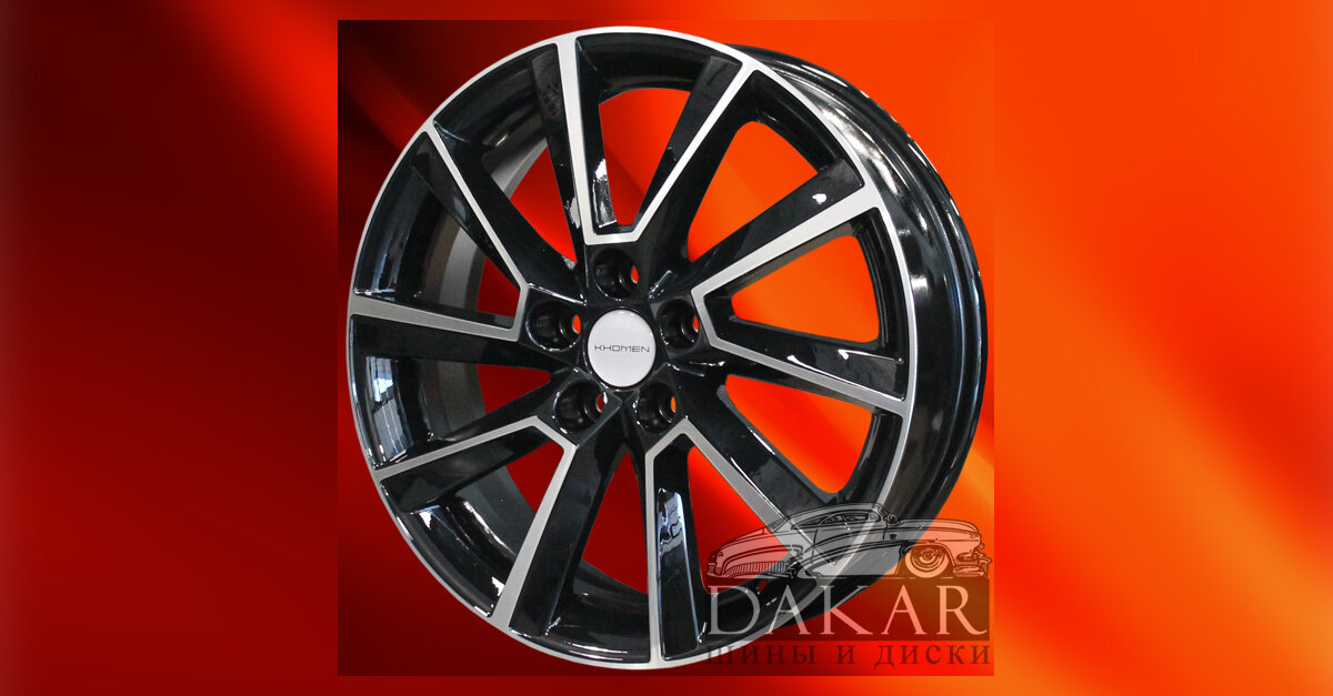 Диски 6j-16 5x100 38 57.1 Black-FP Khomen Wheels KHW-1604 Арт KHW103869 ...