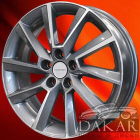 Диск 6j-16 5x100 38 57.1 Gray-FP Khomen Wheels KHW-1604   Арт KHW103871 Литые диски Диск 6j-16 5x100 38 57.1 Gray-FP Khomen Wheels KHW-1604   Арт KHW103871