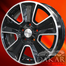 Диск 6.5j-16 5x114.3 43 67.1 Black-FP Khomen Wheels KHW-1601   Арт KHW108047 Литые диски Диск 6.5j-16 5x114.3 43 67.1 Black-FP Khomen Wheels KHW-1601   Арт KHW108047