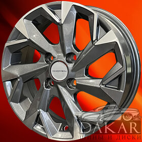 Диск 5.5j-14 4x98 35 58.5 Gray-FP Khomen Wheels KHW-1402   Арт KHW104105 Купить диски Диск 5.5j-14 4x98 35 58.5 Gray-FP Khomen Wheels KHW-1402   Арт KHW104105