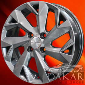 Диск 6j-15 4x100 50 60.1 Gray Khomen Wheels KHW-1508   Арт KHW104017 Литые диски Диск 6j-15 4x100 50 60.1 Gray Khomen Wheels KHW-1508   Арт KHW104017