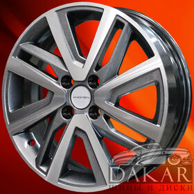 Диск 6j-16 4x100 41 60.1 Gray-FP Khomen Wheels KHW-1609   Арт KHW101911 Литые диски Диск 6j-16 4x100 41 60.1 Gray-FP Khomen Wheels KHW-1609   Арт KHW101911