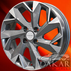 Диск 6j-15 4x98 35 58.6 Gray-FP Khomen Wheels KHW-1508   Арт KHW104036 Литые диски Диск 6j-15 4x98 35 58.6 Gray-FP Khomen Wheels KHW-1508   Арт KHW104036